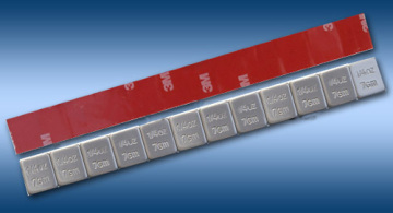 Fe Adhesive Wheel Weights 1/4ozX12 3M tape