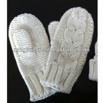 Ladies Gloves/China Factory wholesale acrylic knitted gloves