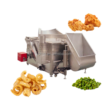 Hochtemperaturgas gebratene Fisch-, Garnelen- und Gemüse-Chips-Batch-Frittiermaschine
