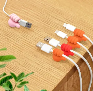 Custom Thumb Magnet Silicone Cord Holder Cable Organier