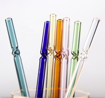 custom colored glass drinking straws