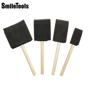 Set di pennelli in legno a pennello a spugna da 2 pollici set di pennelli in schiuma resistente