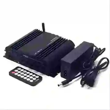 High-Power 2.1 Channel Digital Mini Audio Amplifier with Bluetooth, Treble Control, and TF Card Slot - 45W x 2 + 68W Supper Bass