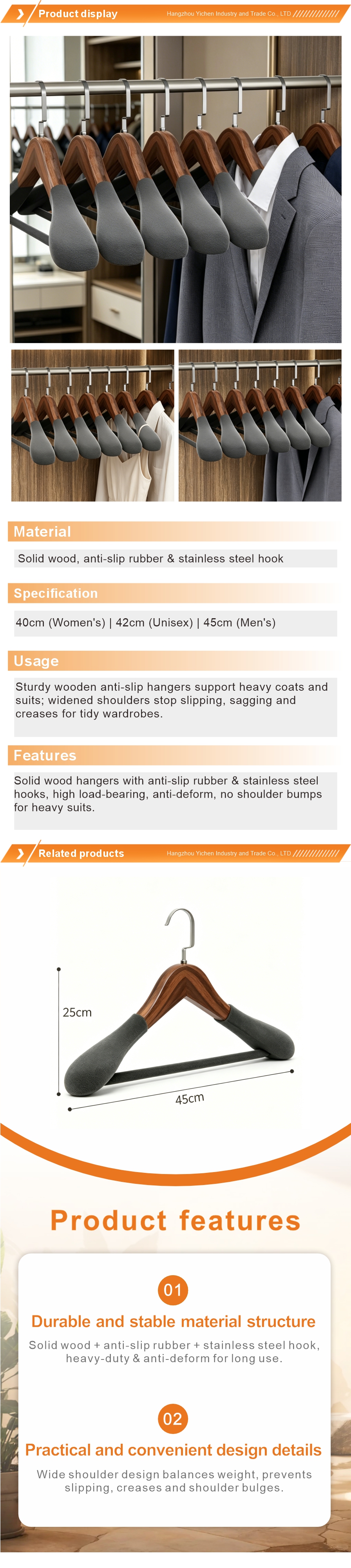 Timeless Wooden Hanger for Closet