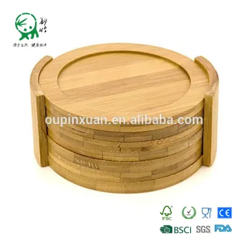 hot sale custom bamboo tea cosater bamboo cup pad