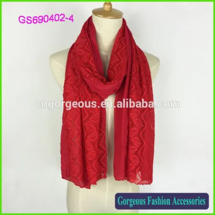 The leaves of printing fashion scarf Lace scarf