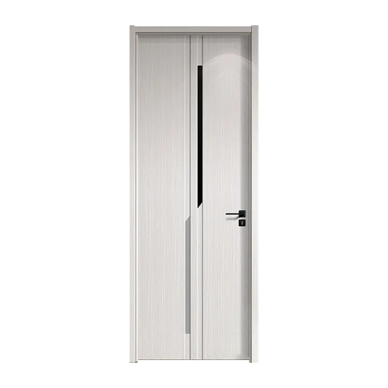 Белая плоская деревянная дверь WPC