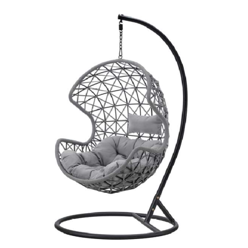 Foldable PE Rattan Hanging Egg Swing Chair