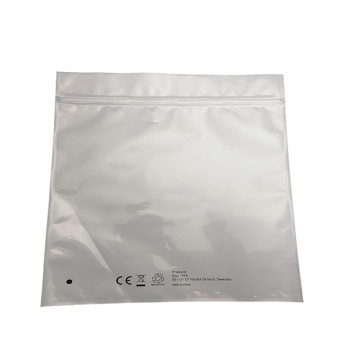 Plastic transparent packaging bag with zipper