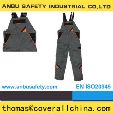 2015 newest design unique cheap safety working bib pants uniform