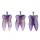 Amethyst Tooth Necklace for Women Men Handmade Craved Stone Teeth