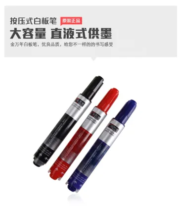 Genvana K-0602B 1.0mm Liquid Free Transparent Window Push Button Whiteboard Marker Pen