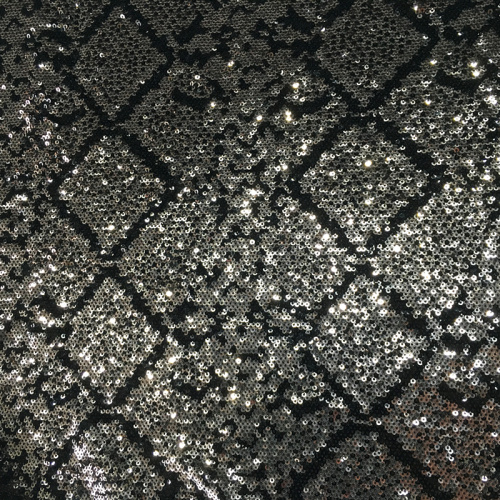 Geometry Two Tone Sequin Embroidery Fabric