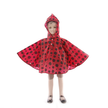 Eco Friendly Printed EVA Child Rain Poncho Raincoat