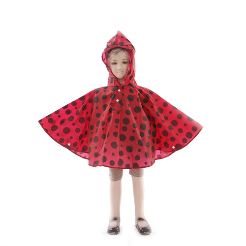 Eco Friendly Printed EVA Child Rain Poncho Raincoat
