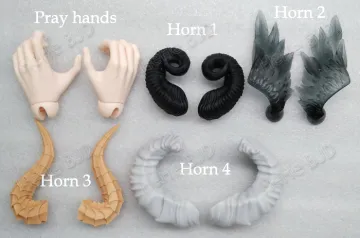 BJD accessories horn pray hands HeHeBJD