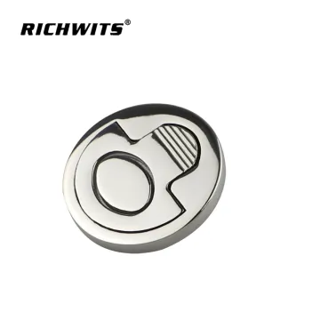 2 pcs 316 Stainless Steel 2 inch Ring Pull Round Spring Loaded Lift Handle for Boat Deck Hatches