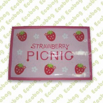 Recycled PP Woven Beach Mat, Customized Designs are Accepted, Available in Various Sizes