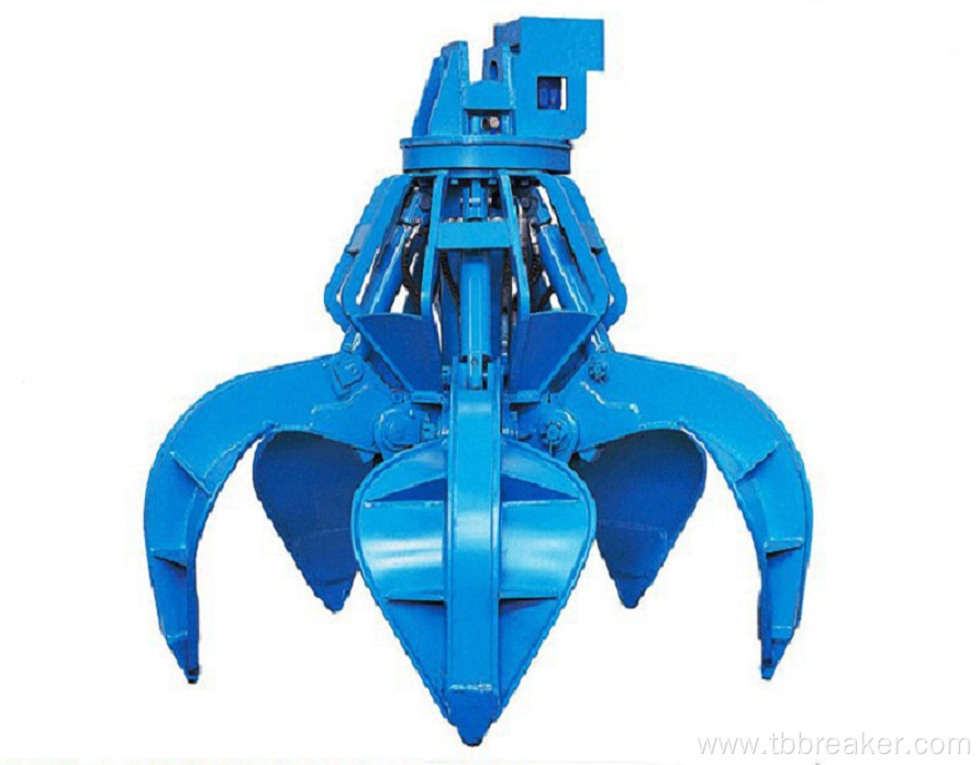 Digger Hydraulic Rotating Log Sorting Grapple For Excavator