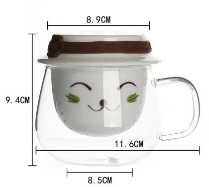 Double Wall Glass BigCups Weight Loss Tea