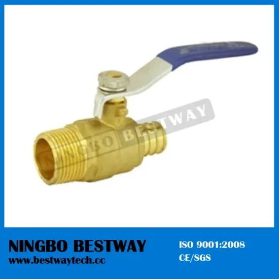 600WOG Lead Free Brass MIPxPEX ball valve for PEX pipes