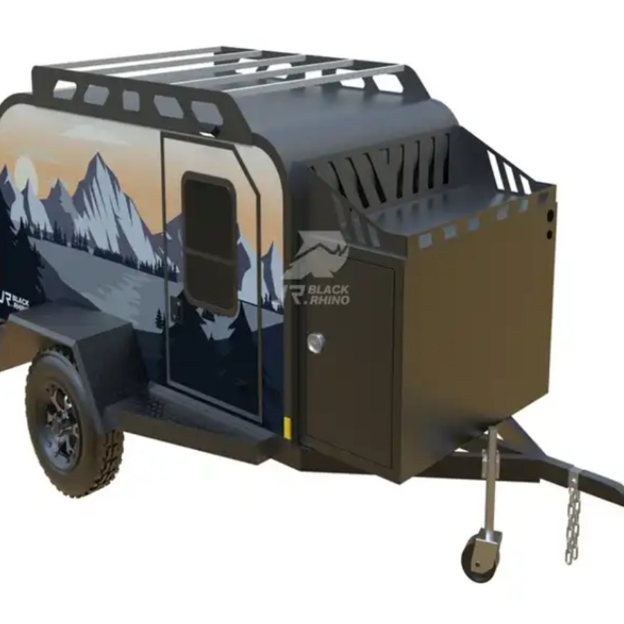 Camper Trailer rooftop off-road camper caravan with stove