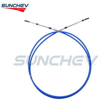SUNCHEV Boat Throttle Control Cable 10 Feet(Blue)For Universal