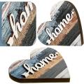 2 Pieces Rustic Wood Love Home Sign