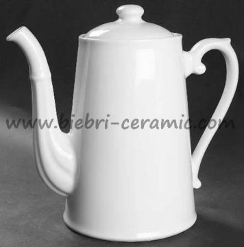 กาแฟพอร์ซเลนโบราณและหม้อชา
