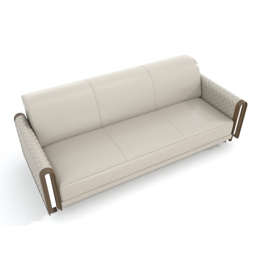 Sofá de cuero de 3 plazas Rie-SF-03