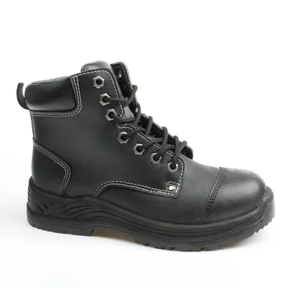 FT1013 Men's Safety Work Shoes: Metal Toe Cap Woodland Leather Work Boots