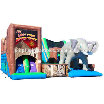 large fun city inflatable adventure slide for adults and kids