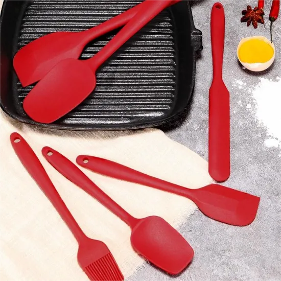 Custom Printed Heat-Resistant Silicone Baking Tools Set: Wholesale Cream Cooking Mixing & Non-Stick Kitchen Spatulas