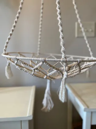 BODI Macrame Hanging Halo Pet Hammock Bed