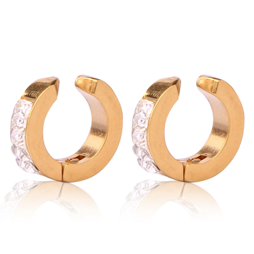 Fashion Crystal Earring Jewelry Earring Gold No Hole Earring