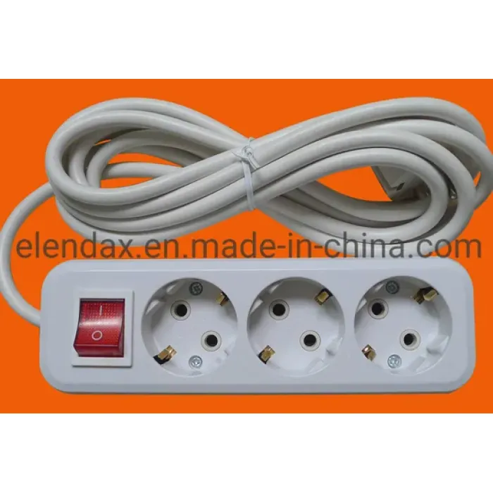 Strip Daya Ekstensi 4 Arah Gaya Eropa (E8004E)