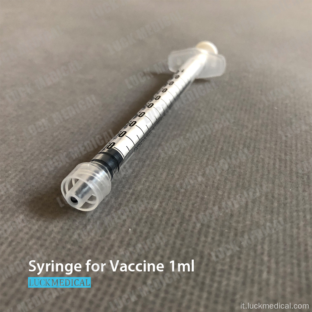 Siringa Luer Lock senza ago per l&#39;iniezione del vaccino