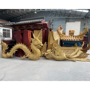 فن نحت التنين والعنقاء عناصر زخرفية