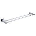 Square Double Bathroom Towel Bar in Chrome