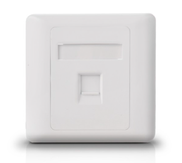 Single port 86 type White Color 86 X 86mm RJ45 Face Plate 86 type of switch box