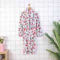 100% microfiber polyester bathrobe coral fleece bathrobe