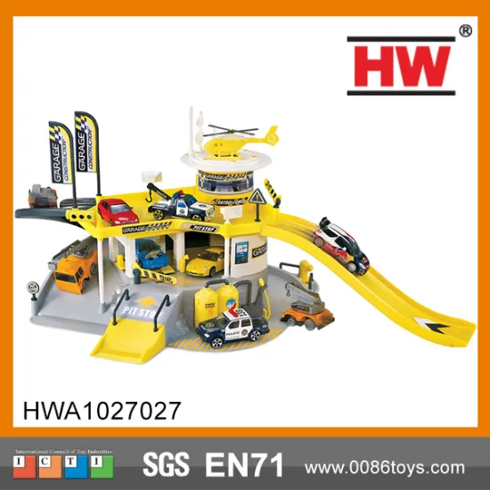 High Quality Platic Kid Free Wheel Car Parking Garage Toy