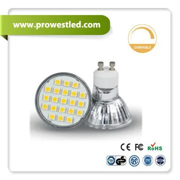 4W dimmable glass bulb GU10 base AC110V