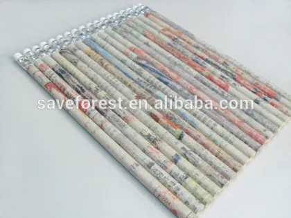 Standard Pencils Type Recycle Paper Body Material Student Sketch Pencil With Eraser