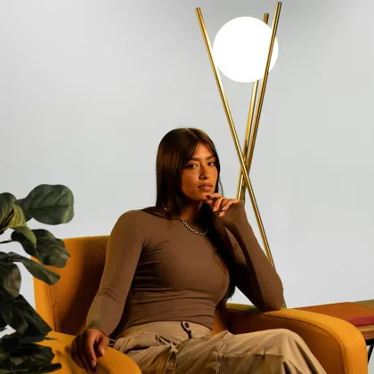 Mid Century Modern Nordic Gold Floor Lamp