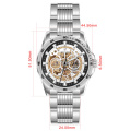 Stainless steel hollow out design Mechanical watch