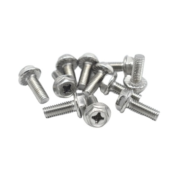 304 Stainless Steel Cross Phillips Flange Bolts M5 M6 M8