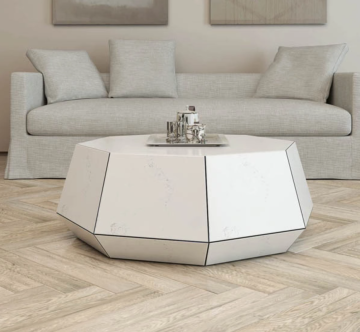 Fashion glass mirror coffee table for living room