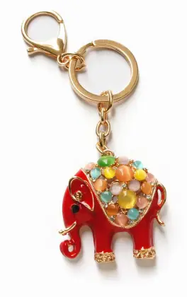 Lucky Elephant Crystal Key Accessory (K868)