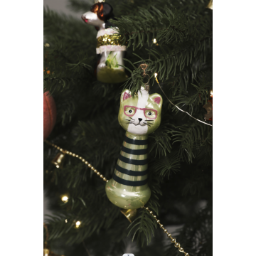 Animal Glass Ball Ornaments Christmas Ornaments Baby Girl's First Cat Glass Ornaments Supplier